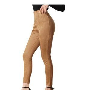 Cato Faux Suede Camel Skinny Pants/Leggings